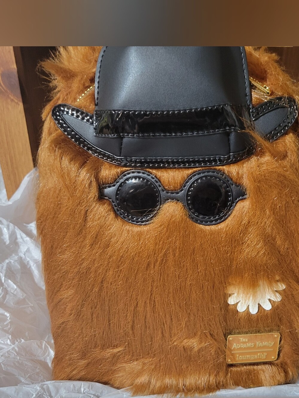 Loungefly The Addams Family Cousin Itt Plush Cosplay Mini Backpack. Nwt
